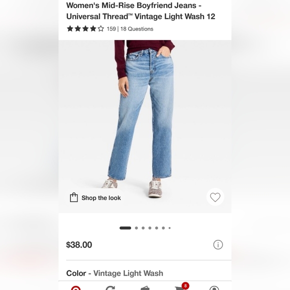 Universal Thread Light Blue Straight Jeans - Picture 5 of 5